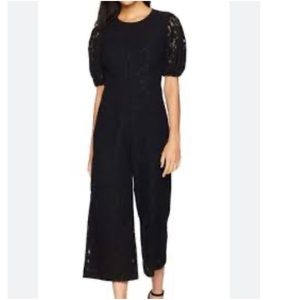 Anthropologie Donna Morgan Black Floral Formal Jumpsuit Size 0P